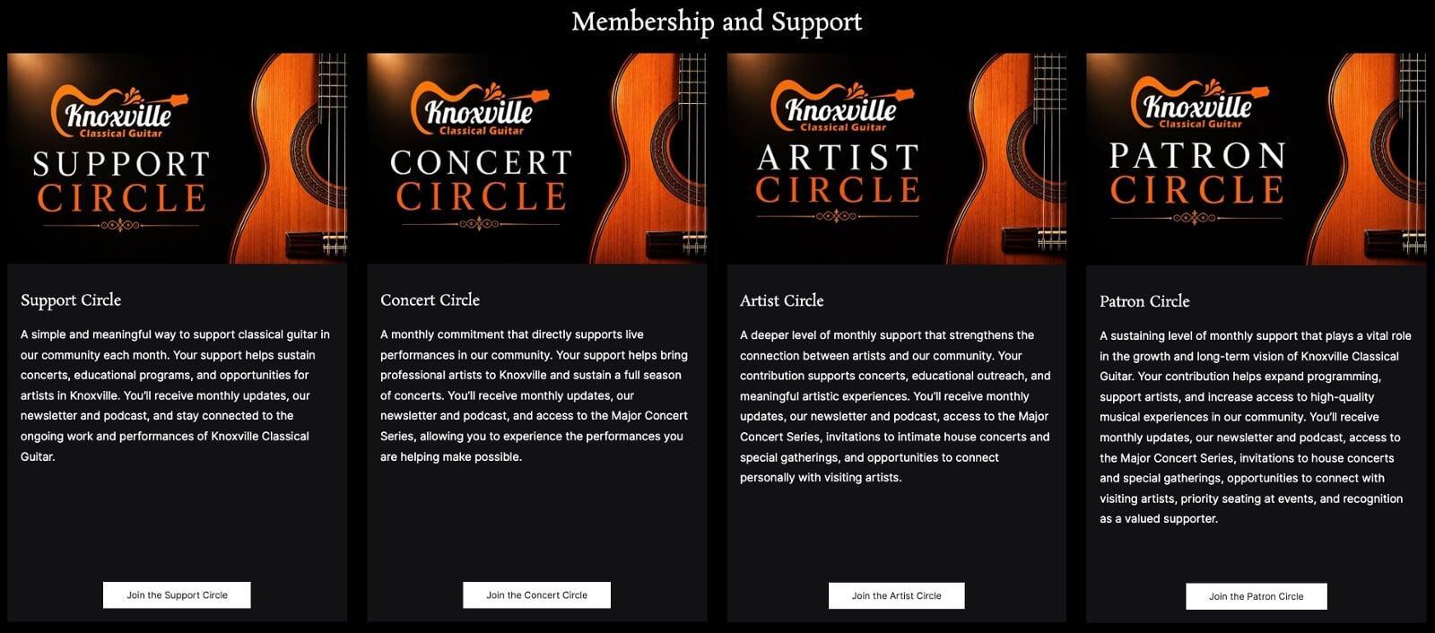 Introducing the Knoxville Classical Guitar Membership Program